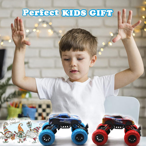 Chilartalent 3 Pull Back Cars for Kids, Monster Trucks Toys for Year Old Boys, Alloy Toy Car Toy Trucks for Boys Girls
