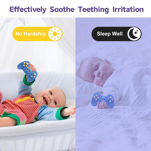 Hooku 0-6 6-12 Silicone Teething Toys for Babies Months, Teethers for Babies Months, Remote Teether for Baby, Sensory