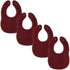 Set Mauve Washcloths and Muslin Bibs for Baby Care