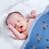 100% 30x40 inches Opewod Baby Blanket Knitted Cotton Soft Blankets for Newborn Boy Girls Cute Dog Dachshund Jean Blue