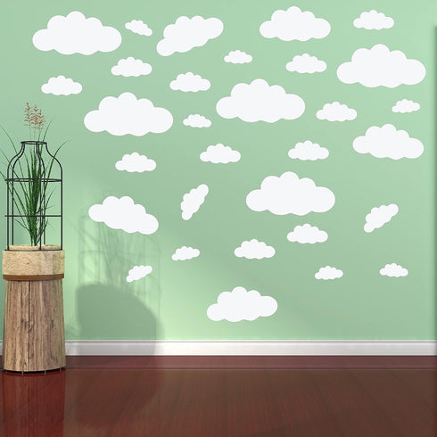 Big Clouds Wall Decals, Removable DIY Large Vinyl Sticker for Living Room Nursery Kids Bedroom Decor Home Art