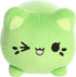 7 Inches Aurora Enchanting Tasty Peach Pistachio Meowchi Stuffed Animal - Bright & Colorful Design - Showpiece Plush