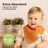 8-Pack Muslin Bibs for Baby Girls, Baby Boys - Muslin Baby Bibs for Drooling and Teething, Bandana Bibs for Baby Girl Bibs, Baby Bibs for Boys, Baby Drool Bibs, Toddler Bibs, Newborn Bibs (Spice)