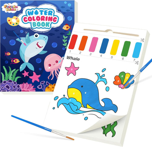Paint with Water Coloring Books for Kids, Watercolor Painting Paper Activities for Boys & Girls Ages 3-8