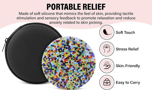 1 Pack 1 Count (1 Count Picky Pad - Fidget Toy for Skin Picking with Carrying Case - Trichotillomania Relief Portable