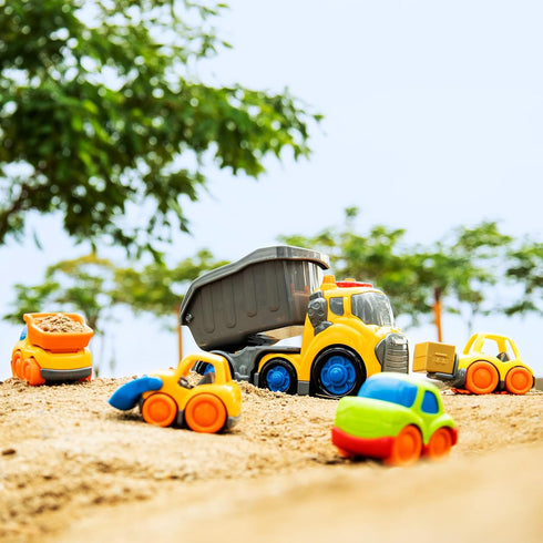 7.6" 2-4, Set 18M+, 2, 3, 4, P&C Toddler Construction Dump Truck Toys for Ages Beach Sand Outdoor Toys Dump Truck