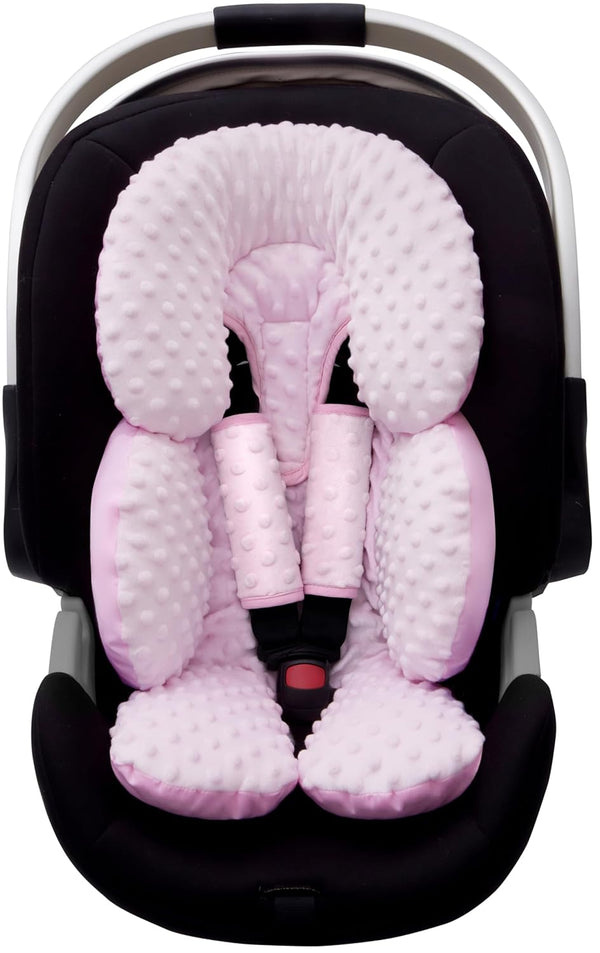 Pro Goleem Infant Car Seat Head Neck Body Support, Ultra-Soft Minky and