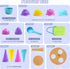 Beach Toys for Kids, 14pcs Sand Toys with Mesh Bag, Toddler Beach Essentials, Ice Cream Travel Sand Toys for Outdoor