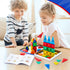 Gemmicc 58 PCS Mini Magnetic Tiles, Travel Magnet Construction Toys with Metal Storage Box, Sensory Montessori Toys