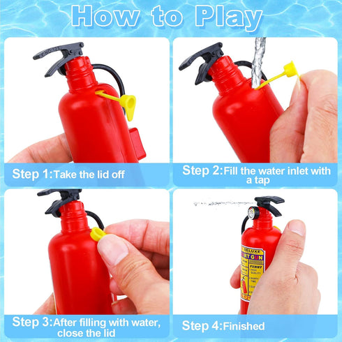 12Pack Summer Swimming Favors,4.2Inch CCINEE Fire Extinguisher Toys Mini Water Firemen Squirter Water Water Squirt Gun