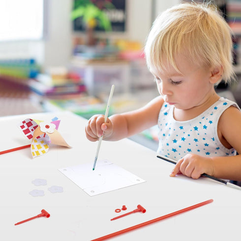 200 (200) Bosctanuc Pcs DIY Pinwheels for Kids Bulk Blank Paper Pinwheels Color Your Own Pinwheels for Spring Mothers