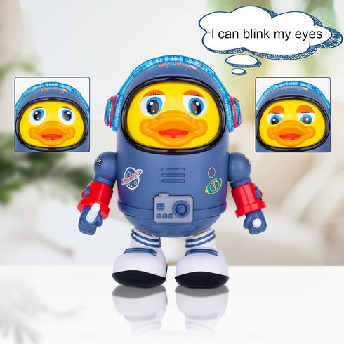 Dancing Electric Space Duck Toy for Toddlers with Lights and Sounds