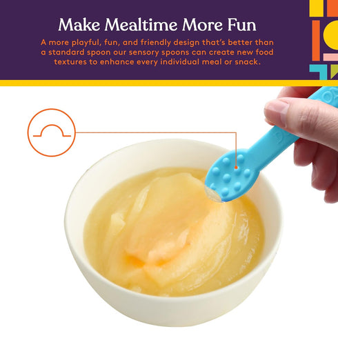 3 Pack, Special Supplies Duo Spoon Oral Motor Therapy Tools, Textured Stimulation and Sensory Input Treatment