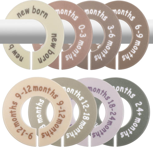 Filtbaird 8 Pcs Baby Closet Dividers for Clothes, Round Baby Clothes Organizer, Baby