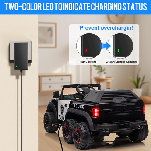 EGK 12V 6.6Ft Battery Charger for Kids Ride On Toys Car with Cable, for Best Choice Products Wrangler SUV Kid Trax