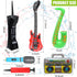 Inflatable Rock Star Toy Set - 8 Pack Inflatable Instruments Party Props for 80's 90's Party Decorations