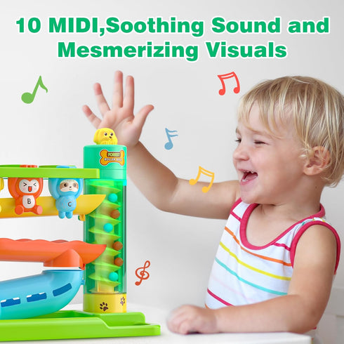 1 1st 1-2 1 Musical Toys for Year Old Boy, First Birthday Boy Gifts, Bilingual Learning Toys with Music Light, Toddlers