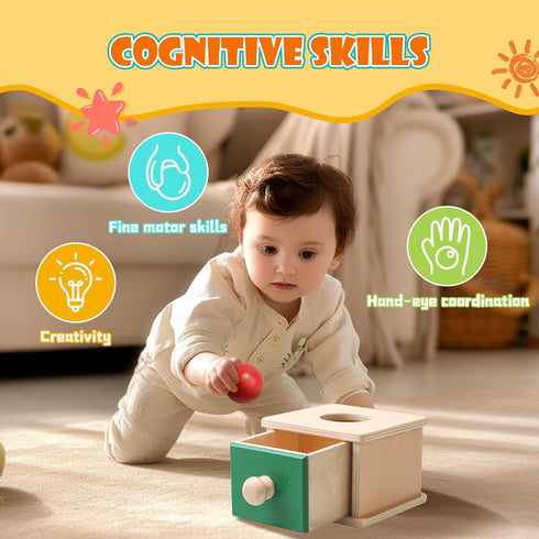 6-12 Months,1 Old,8 1 Set 12-18 Montessori Toys for Babies Year in Learning Educational Wooden Sensory Toys for Baby