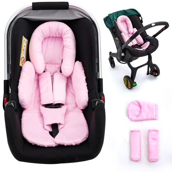 Infant Car Seat Insert with 3 Shoulder & Crocth Covers, Thickened Carseat