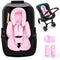 Infant Car Seat Insert with 3 Shoulder & Crocth Covers, Thickened Carseat