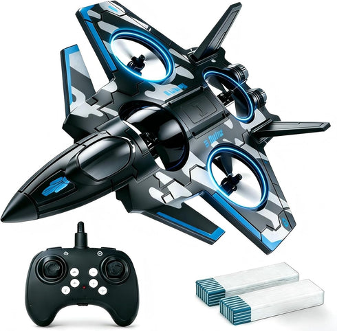 BEACONDESI F47 RC Fighter Drone for Kids, Remote Control Airplane with Altitude Hold,