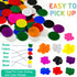Coopay 1200 Pcs 1.5 Inch Plastic Poker Chips, Bingo Chips, 10 Colors Counting Discs for Math Practice & Games, 38 mm