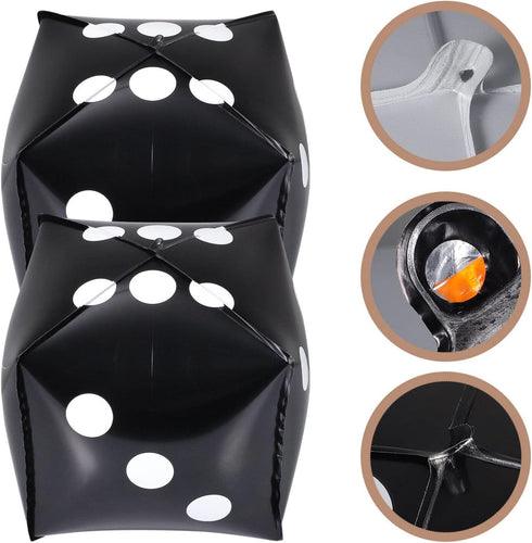 Toyvian Cube Foil Balloons 5pcs, Wall Decoration Aluminum Foil Balloons for Birthday and Outdoor Toys