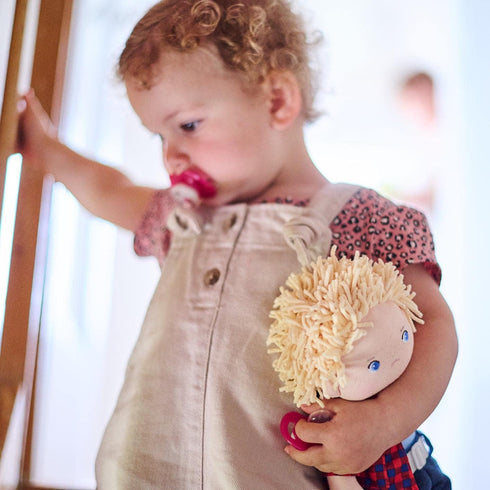 12" 18 HABA Nick Soft Doll - Baby Boy Doll with Blonde Hair and Blue Eyes (Machine Washable) Perfect Plush Toy