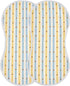 decor gift 4 Pack 22x11in Cotton Large Burp Cloths for Baby Soft Touch Pastel Retro Simple Stripe Yellow Baby Cloth