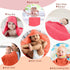 VitalCozy 6 (32 32 Inch,Cherry Pcs Baby Muslin Hooded Bath Towels and Washcloths Muslin Cotton Hooded Baby Towels