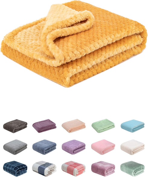 Fuzzy Blanket for Baby, Soft Warm Cozy Coral Fleece Toddler Receiving Blanket for Crib, Stroller, Travel