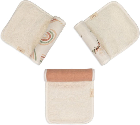 Set 3, 7 20, Crane Baby Muslin Baby Burp Cloths, Lightweight Absorbent Burp Cloth, Rainbow/Butterfly, of x Newborn Baby