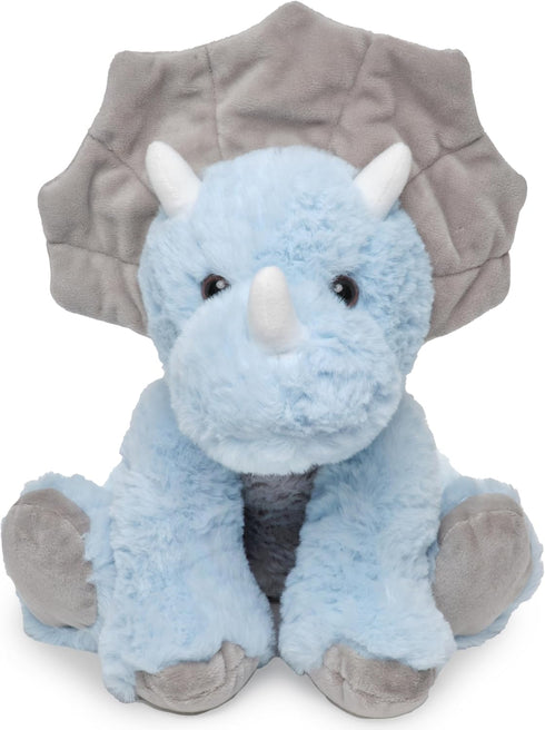 Bearington Dinosaur Stuffed Animal Dinosaur Plush Triceratops Soft Cute Blue Dino Plushies