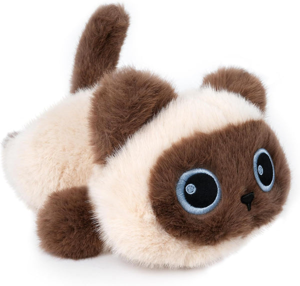 YOUBLEK 1.9lbs Weighted Stuffed Animals Siamese Cat - Siamese Cat Plush Toy,