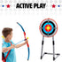 NSG Deluxe Bow and Arrow Set for Kids, Toy Archery Bow with Target, Suction Cup Arrows, Quiver