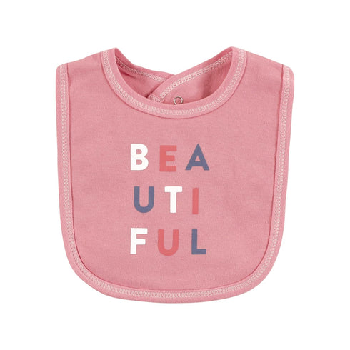 Touched by Nature Unisex Baby Organic Cotton Bibs - Bubblegum Floral, One Size