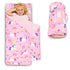 Toddler Nap Mat with Pillow and Minky Blanket, Large 55"x36" Sleeping Bag,