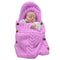 XMWEALTHY Newborn Baby Wrap Swaddle Blanket, Knit Sleeping Bag Receiving Blankets, Stroller Wrap for Baby (Pink)