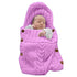 XMWEALTHY Newborn Baby Wrap Swaddle Blanket, Knit Sleeping Bag Receiving Blankets, Stroller Wrap for Baby (Pink)