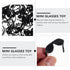 Toddmomy Mini Doll Glasses, 80Pcs Black Mini Sunglasses for Dolls