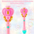 Bubble Wand for Kids - Princess Heart Bubble Machine Blower Maker Wand with Light, Outdoor Toys Gifts for Ages 1-8