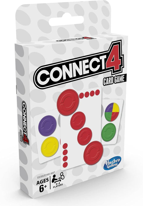 Hasbro Gaming Jeux Enfants Connect 4 Card Game for Kids Ages 6 and Up, 2-4 Players 4-in-A-Row Game