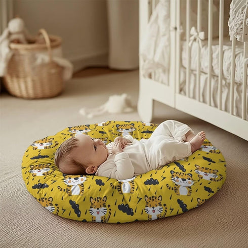 Hechitok Cartoon Tiger Removable Newborn Lounger Cover Nursing Pillow Slipcover Soft Snug Fits Baby Lounger