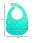 2 Pack Nuby Adjustable Easy Clean Soft Silicone Bibs with Scoop, Arrows & Bears/Foxes