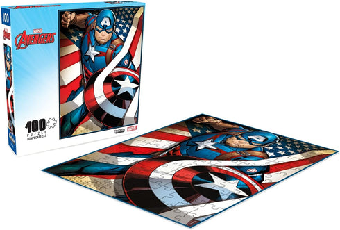 Buffalo Games - Marvel - Captain America: The First Avenger - 100 Piece Jigsaw Puzzle for Families
