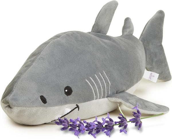 warmies Microwavable Stuffed Animals, Shark - Heated Stuffed Animal Plushie for Warmth