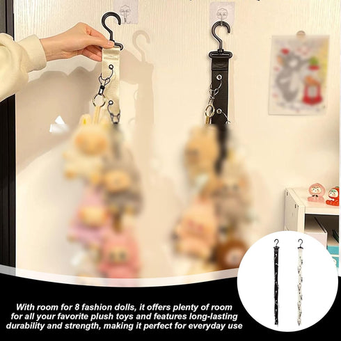 hinbkenla 2pcs For15-17cm 8 Plush Toy Display Strap Blind Box Style Dolls,Stuffed Doll Storage
