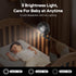 COMLIFE 10Hrs 3 360 Baby Stroller Fan With Light, Rechargeable Battery Operated, Max Cooling, Speeds, Rotate USB Desk