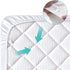 100% 52" 28" 8.6" Crib Mattress Protector Sheets Fitted Waterproof Crib Mattress Pad Cover, Noiseless & Machine Wash