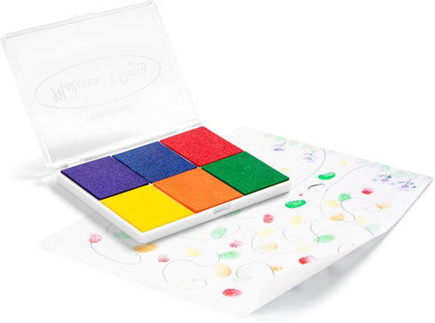 Melissa & Doug Rainbow Stamp Pad with 6 Washable Inks